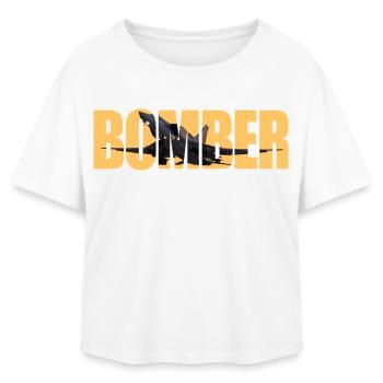 Bomber Tu-22 M3 - Relaxed Fit Frauen Modal Cotton T-Shirt von Stanley/Stella - Weiß - Vorne - AI Model Female 172 light (172cm)