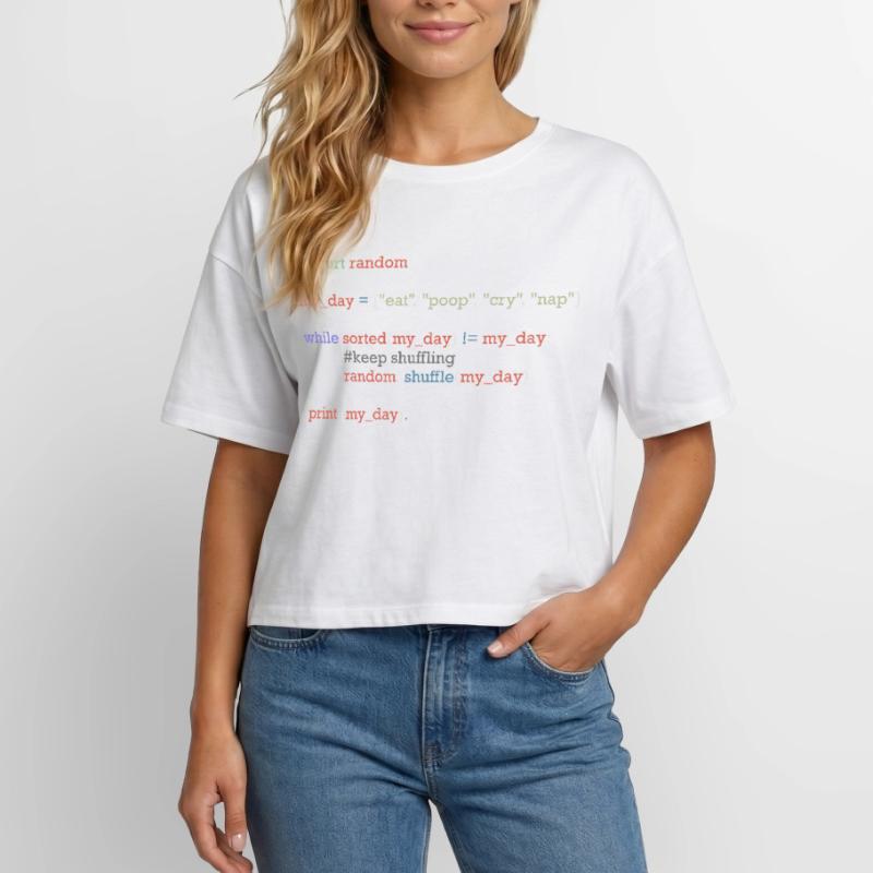 Lustiger Python-Code über den Alltag, Baby Relaxed Fit Frauen Modal Cotton T-Shirt von Stanley/Stella