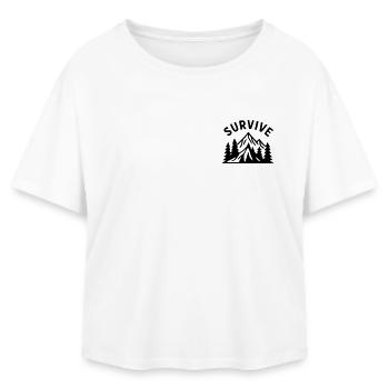 Survive - Nature - Relaxed Fit Women's Modal Cotton T-Shirt by Stanley/Stella - white - Front - AI Model Female 172 light (172cm)