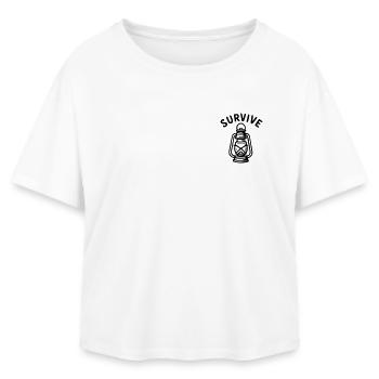 Survive - lantern - Relaxed Fit Women's Modal Cotton T-Shirt by Stanley/Stella - white - Front - AI Model Female 172 light (172cm)