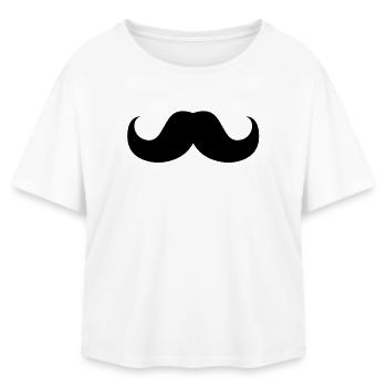 mustaches mustache beard - Relaxed Fit Women's Modal Cotton T-Shirt by Stanley/Stella - white - Front - AI Model Female 172 light (172cm)