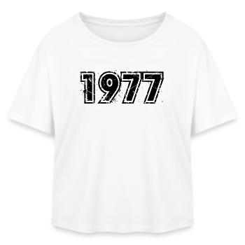 Jahrgang 1977 - Relaxed Fit Women's Modal Cotton T-Shirt by Stanley/Stella - white - Front - AI Model Female 172 light (172cm)
