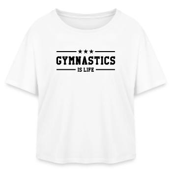 Gymnastics is life - T-shirt femme coupe décontractée en coton modal Stanley/Stella - blanc - Devant - AI Model Female 172 light (172cm)