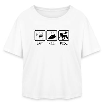 Iceland Competition Shirts Grilling Meat Tent Ride - Relaxed Fit Women's Modal Cotton T-Shirt by Stanley/Stella - white - Front - AI Model Female 172 light (172cm)
