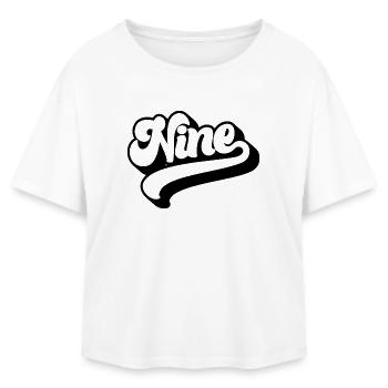 Nine 9th Birthday Kids Boys Girls 9 Years Old - Relaxed Fit Women's Modal Cotton T-Shirt by Stanley/Stella - white - Front - AI Model Female 172 light (172cm)