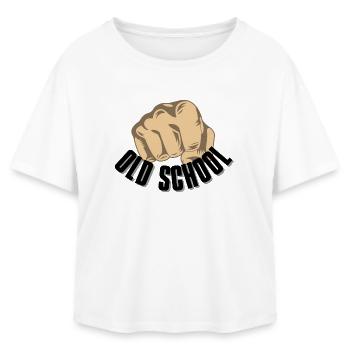 Oldschool (Vieille école) - T-shirt femme coupe décontractée en coton modal Stanley/Stella - blanc - Devant - AI Model Female 172 light (172cm)