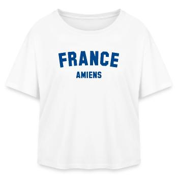 AMIENS France Frankreich - T-shirt femme coupe décontractée en coton modal Stanley/Stella - blanc - Devant - AI Model Female 172 light (172cm)