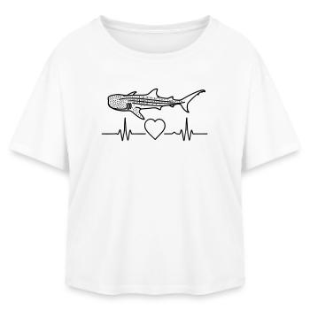Walhai - Eleganz der Meere | Mind . Ocean . Nature - Relaxed Fit Frauen Modal Cotton T-Shirt von Stanley/Stella - Weiß - Vorne - AI Model Female 172 light (172cm)