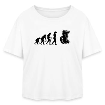 Statement for all motocross - Relaxed Fit Women's Modal Cotton T-Shirt by Stanley/Stella - white - Front - AI Model Female 172 light (172cm)