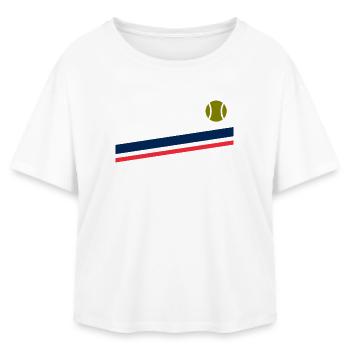 France Padel Tennis Vintage - T-shirt femme coupe décontractée en coton modal Stanley/Stella - blanc - Devant - AI Model Female 172 light (172cm)