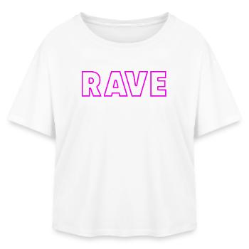 Rave Dad Techno House Electro Festival Hardstyle - T-shirt femme coupe décontractée en coton modal Stanley/Stella - blanc - Devant - AI Model Female 172 light (172cm)