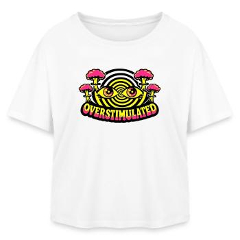 Overstimulated Psychedelic Eyes - Relaxed Fit Women's Modal Cotton T-Shirt by Stanley/Stella - white - Front - AI Model Female 172 light (172cm)