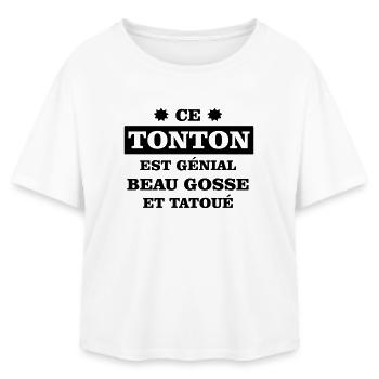Un tonton génial - T-shirt femme coupe décontractée en coton modal Stanley/Stella - blanc - Devant - AI Model Female 172 light (172cm)