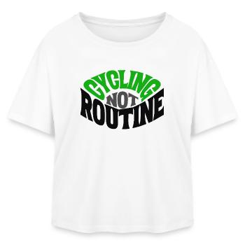 CYCLING ROUTINE - Relaxed Fit Frauen Modal Cotton T-Shirt von Stanley/Stella - Weiß - Vorne - AI Model Female 172 light (172cm)