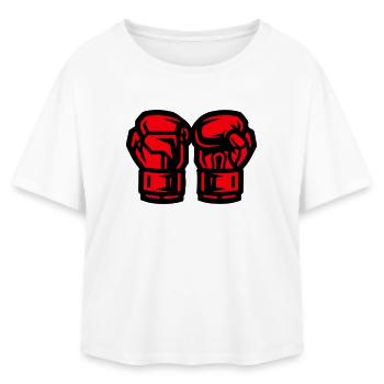 Boxing Gloves Symbol Boxing - Relaxed Fit Women's Modal Cotton T-Shirt by Stanley/Stella - white - Front - AI Model Female 172 light (172cm)