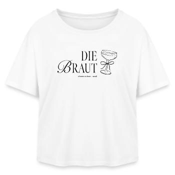 Le motif de l’enterrement de vie de garçon de la mariée - T-shirt femme coupe décontractée en coton modal Stanley/Stella - blanc - Devant - AI Model Female 172 light (172cm)