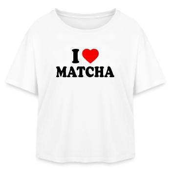 J’adore le Matcha - T-shirt femme coupe décontractée en coton modal Stanley/Stella - blanc - Devant - AI Model Female 172 light (172cm)