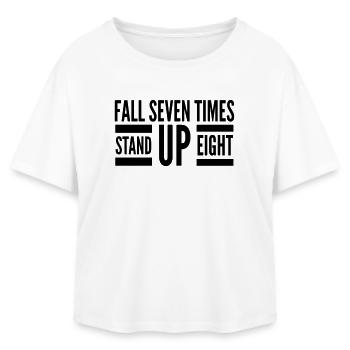 Citation de Fall Seven Stand Eight - T-shirt femme coupe décontractée en coton modal Stanley/Stella - blanc - Devant - AI Model Female 172 light (172cm)
