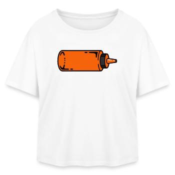 Saucenflasche BBQ Grillen Ketchup Foodtruck - Relaxed Fit Frauen Modal Cotton T-Shirt von Stanley/Stella - Weiß - Vorne - AI Model Female 172 light (172cm)