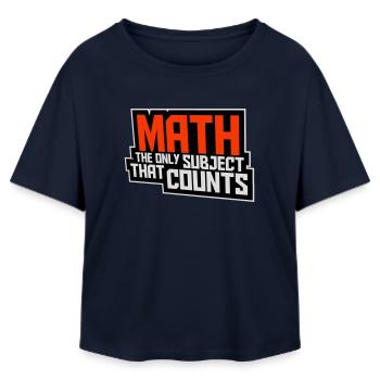Les mathématiques La seule matière qui compte Nerd Mathe Logo - T-shirt femme coupe décontractée en coton modal Stanley/Stella - marine - Devant - AI Model Female 172 light (172cm)