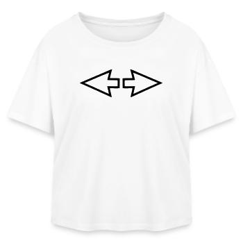 Arrows - Relaxed Fit Women's Modal Cotton T-Shirt by Stanley/Stella - white - Front - AI Model Female 172 light (172cm)