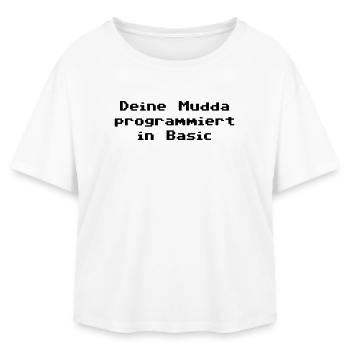 Deine Mudda programmiert in Basic - Relaxed Fit Frauen Modal Cotton T-Shirt von Stanley/Stella - Weiß - Vorne - AI Model Female 172 light (172cm)