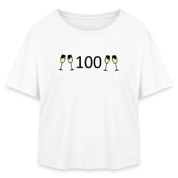 100th Birthday 100th Anniversary 100 Number 100 - Relaxed Fit Women's Modal Cotton T-Shirt by Stanley/Stella - white - Front - AI Model Female 172 light (172cm)