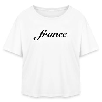 France - Relaxed Fit Women's Modal Cotton T-Shirt by Stanley/Stella - white - Front - AI Model Female 172 light (172cm)