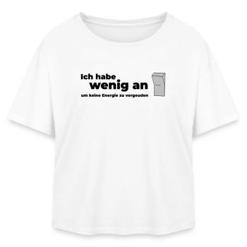 WENIG AN - Relaxed Fit Frauen Modal Cotton T-Shirt von Stanley/Stella - Weiß - Vorne - AI Model Female 172 light (172cm)