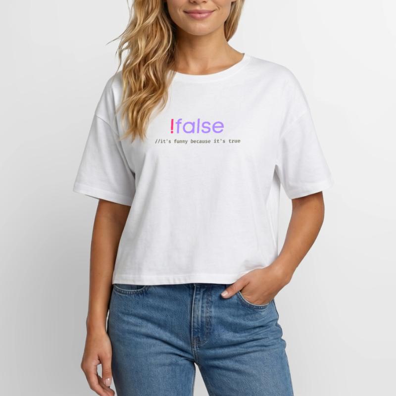 Ifalse Funny Coder Programming Pun Relaxed Fit Women's Modal Cotton T-Shirt by Stanley/Stella