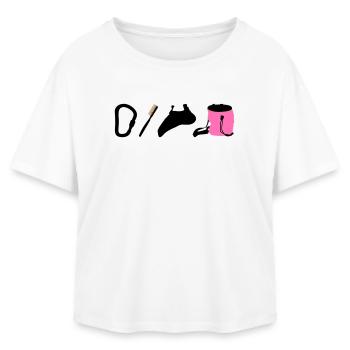 Kletterlogo Boulderemblem Kletterschuhe Bürste - Relaxed Fit Frauen Modal Cotton T-Shirt von Stanley/Stella - Weiß - Vorne - AI Model Female 172 light (172cm)