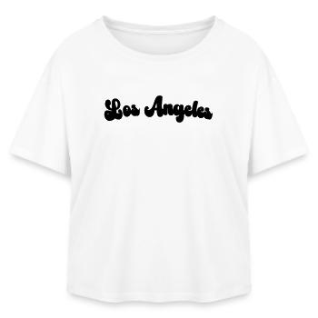 los angeles 8 - Relaxed Fit Frauen Modal Cotton T-Shirt von Stanley/Stella - Weiß - Vorne - AI Model Female 172 light (172cm)