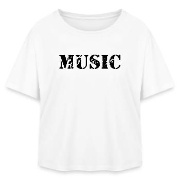 La musique comme la conception d'impression de - T-shirt femme coupe décontractée en coton modal Stanley/Stella - blanc - Devant - AI Model Female 172 light (172cm)