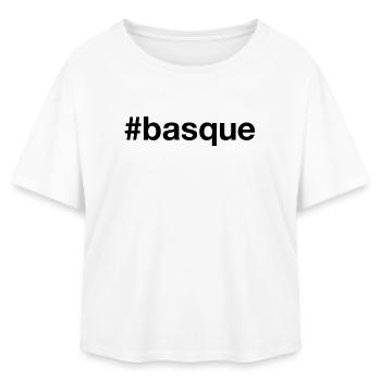 Pays Basque Basque Hashtag - T-shirt femme coupe décontractée en coton modal Stanley/Stella - blanc - Devant - AI Model Female 172 light (172cm)