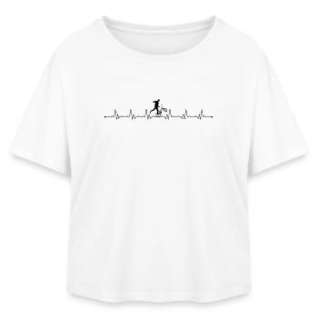 Vélo Heartbeat bmx freestyle - T-shirt femme coupe décontractée en coton modal Stanley/Stella - blanc - Devant - AI Model Female 172 light (172cm)