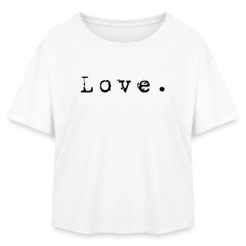 Love - Idée cadeau original femme - T-shirt femme coupe décontractée en coton modal Stanley/Stella - blanc - Devant - AI Model Female 172 light (172cm)