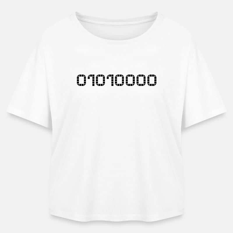 Notation binaire - 80 - T-shirt femme coupe décontractée en coton modal Stanley/Stella - blanc