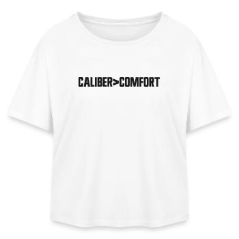 Caliber Ahead of Comfort – Concealed Carry in Accordance with 2nd V - Relaxed Fit Women's Modal Cotton T-Shirt by Stanley/Stella - white - Front - AI Model Female 172 light (172cm)