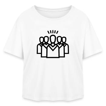 chorale - T-shirt femme coupe décontractée en coton modal Stanley/Stella - blanc - Devant - AI Model Female 172 light (172cm)