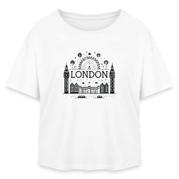 London Night Big Ben Wheel - Relaxed Fit Frauen Modal Cotton T-Shirt von Stanley/Stella - Weiß - Vorne - AI Model Female 172 light (172cm)