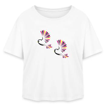 Vogel Bird - T-shirt femme coupe décontractée en coton modal Stanley/Stella - blanc - Devant - AI Model Female 172 light (172cm)
