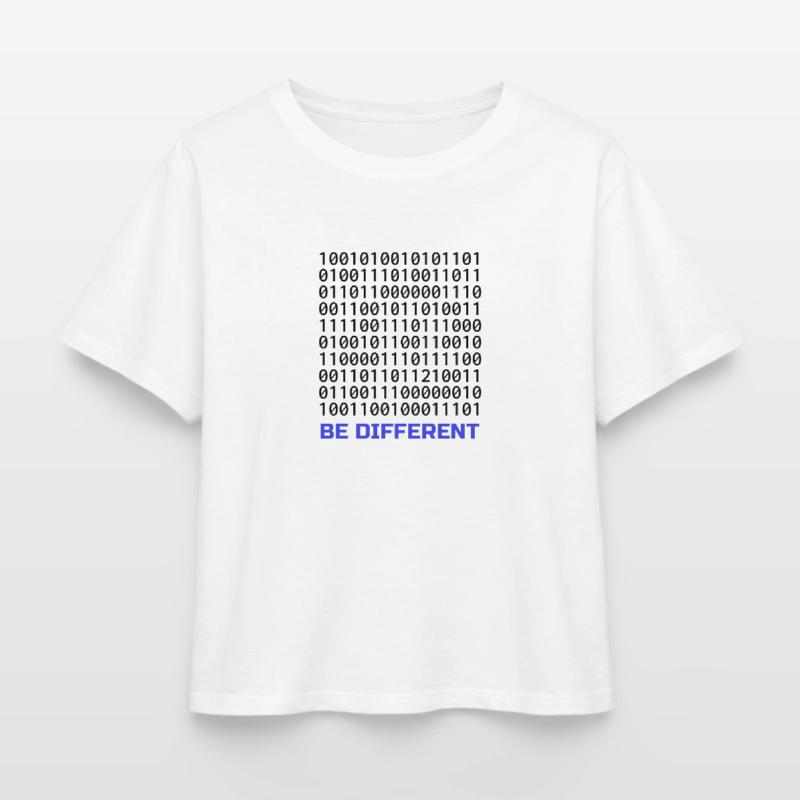 Be Different: Binary Pattern with Message Relaxed Fit Women's Modal Cotton T-Shirt by Stanley/Stella