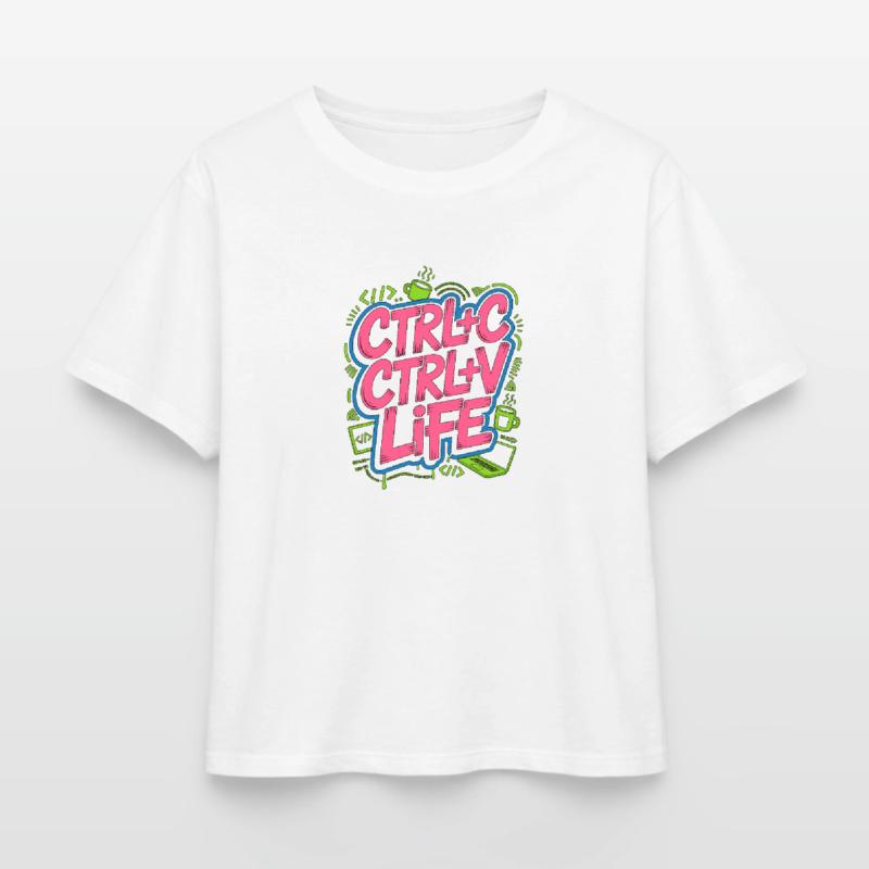 Remote Developer Ctrl+C Ctrl+V Life Web Developer Relaxed Fit Women's Modal Cotton T-Shirt by Stanley/Stella