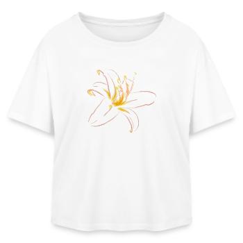 LIGHT PINK LILY - Relaxed Fit Women's Modal Cotton T-Shirt by Stanley/Stella - white - Front - AI Model Female 172 light (172cm)