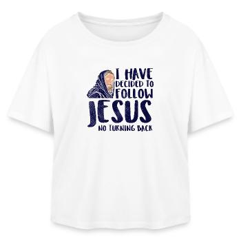 J’ai décidé de suivre l’art de la foi chrétienne de Jésus - T-shirt femme coupe décontractée en coton modal Stanley/Stella - blanc - Devant - AI Model Female 172 light (172cm)