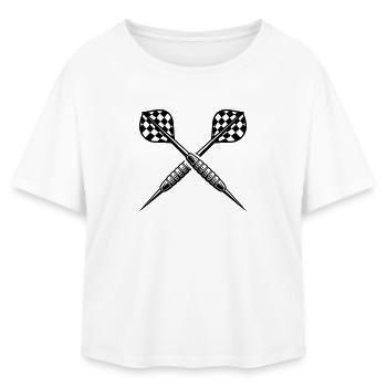 Lancer de fléchettes Fléchettes Fléchettes - T-shirt femme coupe décontractée en coton modal Stanley/Stella - blanc - Devant - AI Model Female 172 light (172cm)