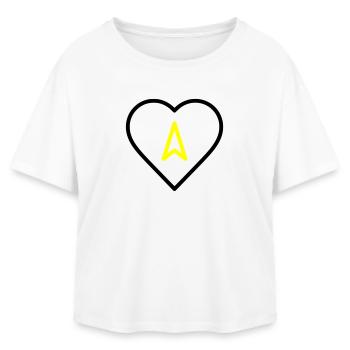 Heart with arrow direction - Relaxed Fit Women's Modal Cotton T-Shirt by Stanley/Stella - white - Front - AI Model Female 172 light (172cm)