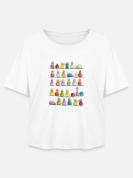 Vogel Farm - Relaxed Fit Frauen Modal Cotton T-Shirt von Stanley/Stella - Weiß