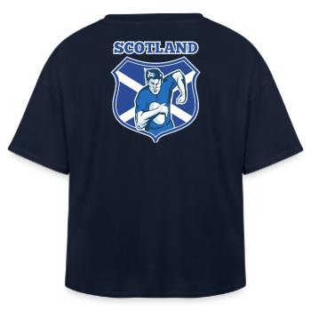 écosse, Ecosse, Scotland - T-shirt femme coupe décontractée en coton modal Stanley/Stella - marine - Dos - AI Model Female 172 light (172cm)