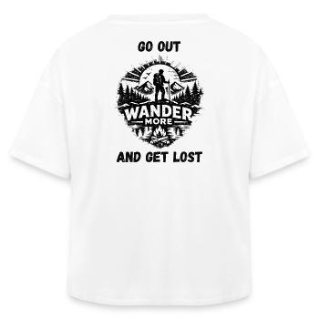 Wander More Backprint - Relaxed Fit Women's Modal Cotton T-Shirt by Stanley/Stella - white - Back - AI Model Female 172 light (172cm)